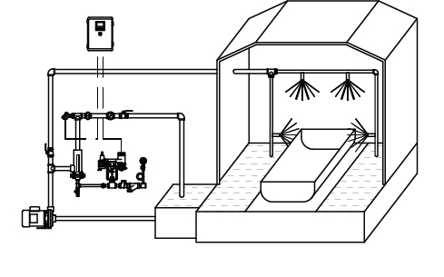 Steam Injection Heater for Parts Washer Diagram